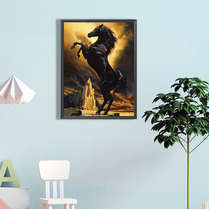 Running Dark Horse - Full Square Drill Diamond Painting 45*60CM