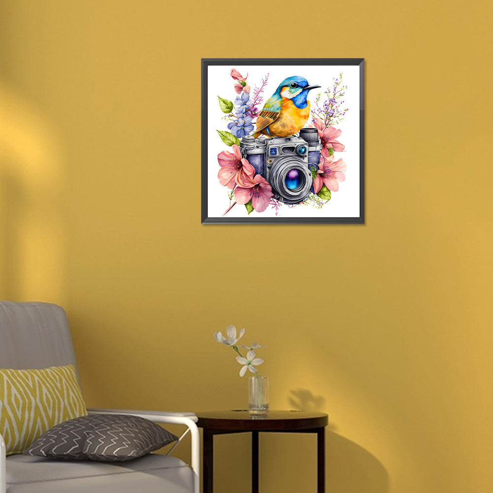 Camera And Bird - Full Round Drill Diamond Painting 30*30CM