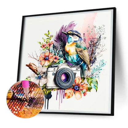 Camera And Bird - Full Round Drill Diamond Painting 30*30CM