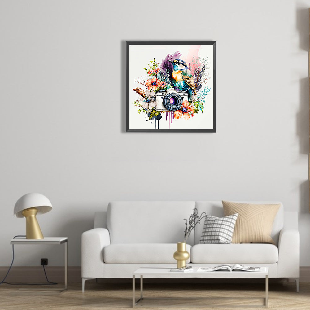 Camera And Bird - Full Round Drill Diamond Painting 30*30CM