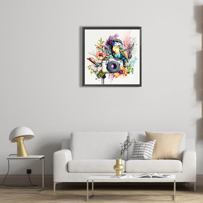 Camera And Bird - Full Round Drill Diamond Painting 30*30CM