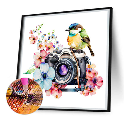 Camera And Bird - Full Round Drill Diamond Painting 30*30CM