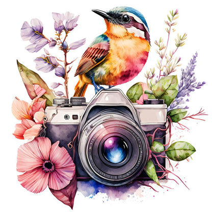 Camera And Bird - Full Round Drill Diamond Painting 30*30CM