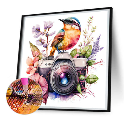 Camera And Bird - Full Round Drill Diamond Painting 30*30CM