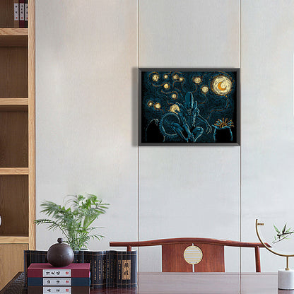 Mosaic Alien - Full Round Drill Diamond Painting 40*30CM