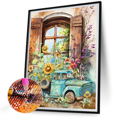 Tractor - Full Round Drill Diamond Painting 30*40CM