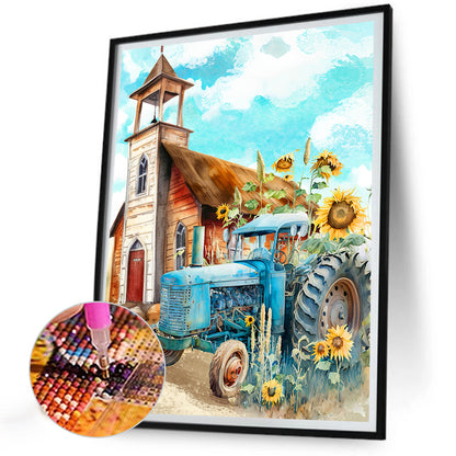 Tractor - Full Round Drill Diamond Painting 30*40CM