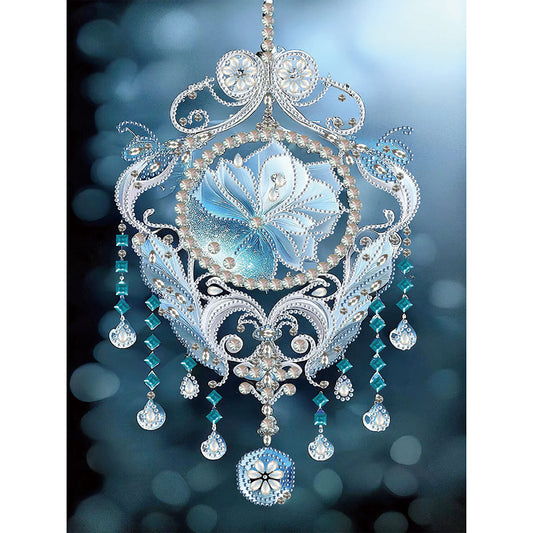 Blue Water Drop Pendant - Special Shaped Drill Diamond Painting 30*40CM