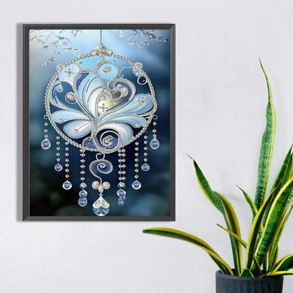 Blue Water Drop Pendant - Special Shaped Drill Diamond Painting 30*40CM