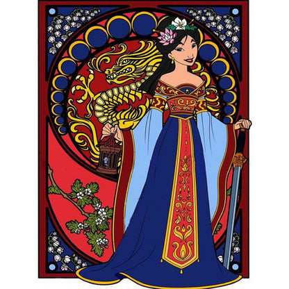 Hua Mulan - Full Round Drill Diamond Painting 40*50CM