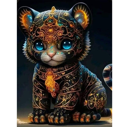 Metal Tiger - Full Round Drill Diamond Painting 30*30CM