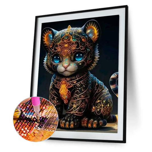 Metal Tiger - Full Round Drill Diamond Painting 30*30CM
