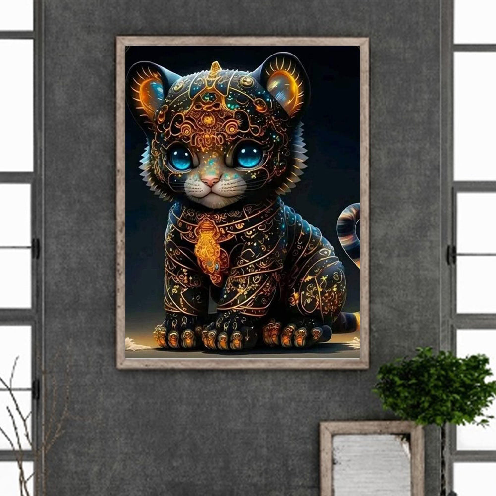 Metal Tiger - Full Round Drill Diamond Painting 30*30CM