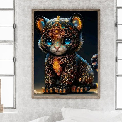 Metal Tiger - Full Round Drill Diamond Painting 30*30CM