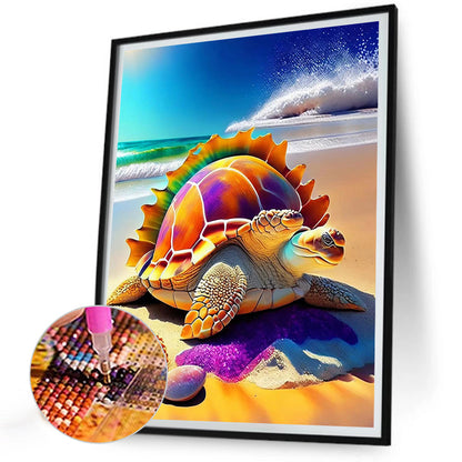 Beach Turtle - Full Round Drill Diamond Painting 30*40CM