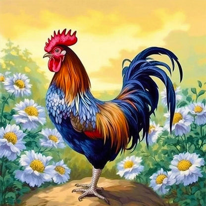 Rooster - Full Round Drill Diamond Painting 30*30CM