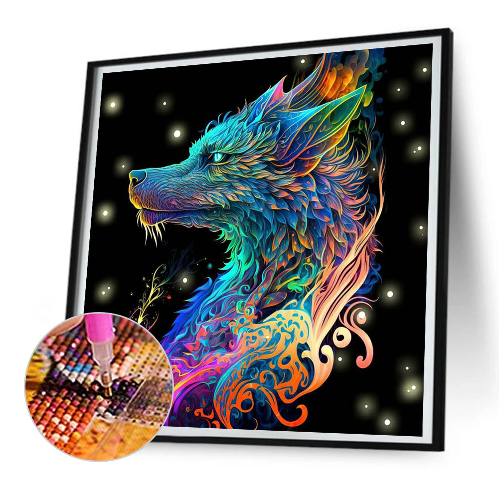Dragon In The Dark - Full Round Drill Diamond Painting 30*30CM