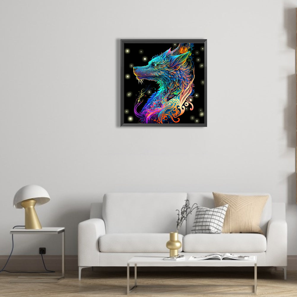 Dragon In The Dark - Full Round Drill Diamond Painting 30*30CM