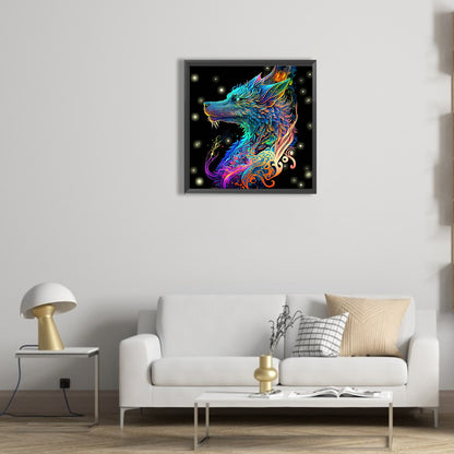 Dragon In The Dark - Full Round Drill Diamond Painting 30*30CM
