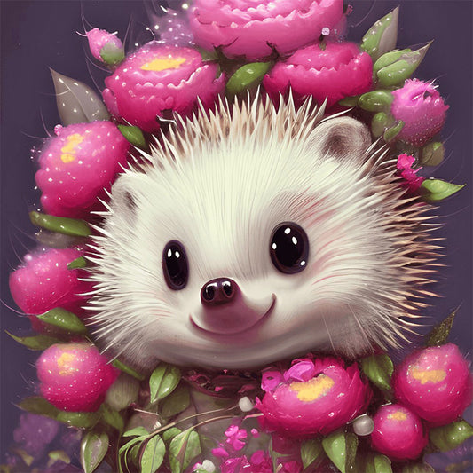 Hedgehog - Full Round Drill Diamond Painting 30*30CM