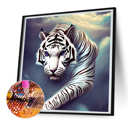 White Tiger - Full Round Drill Diamond Painting 30*30CM