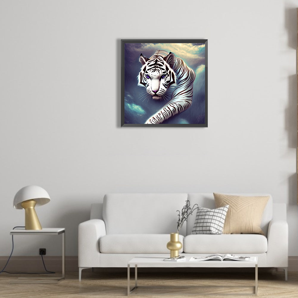 White Tiger - Full Round Drill Diamond Painting 30*30CM