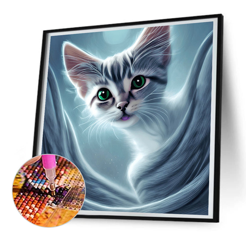 The Cat - Full Round Drill Diamond Painting 30*30CM