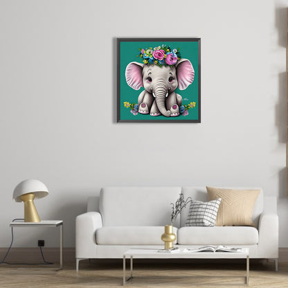 Elephant - Full Round Drill Diamond Painting 30*30CM