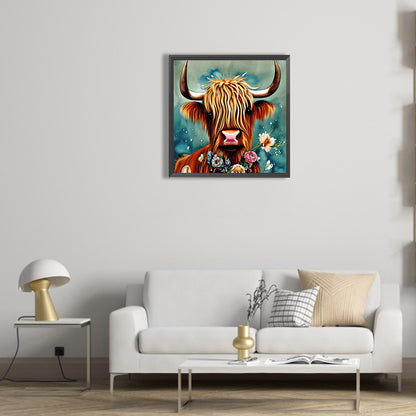 Scottish Highland Cattle - Full Round Drill Diamond Painting 30*30CM