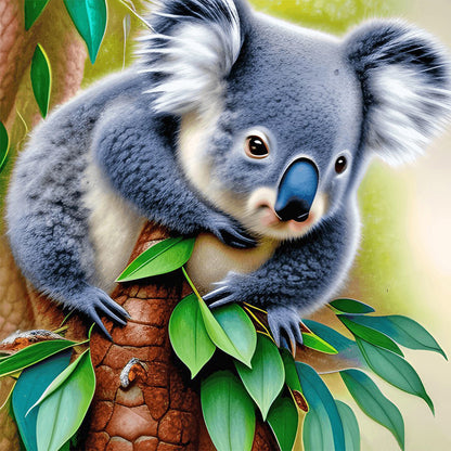 Baby Koala - Full Round Drill Diamond Painting 30*30CM