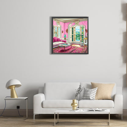 Gorgeous Plush Living Room - Full Round Drill Diamond Painting 30*30CM