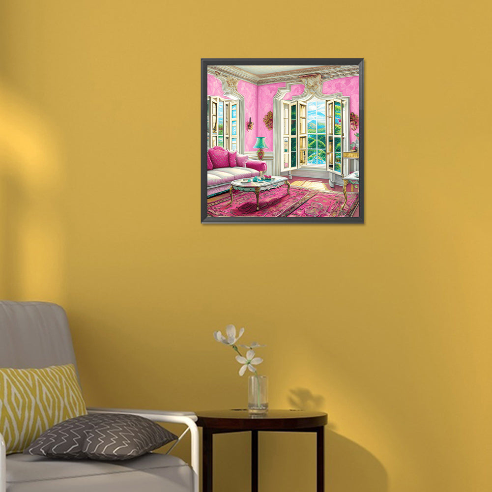 Gorgeous Plush Living Room - Full Round Drill Diamond Painting 30*30CM