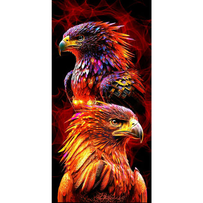 Flame Parrot - Full Round Drill Diamond Painting 40*80CM