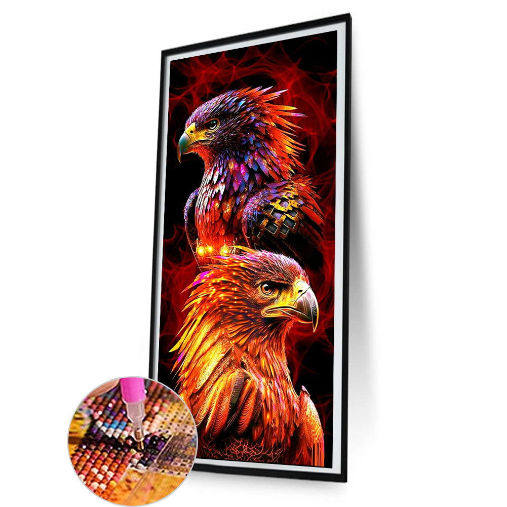 Flame Parrot - Full Round Drill Diamond Painting 40*80CM