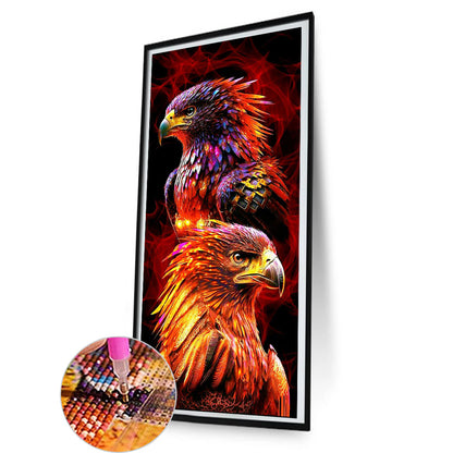 Flame Parrot - Full Round Drill Diamond Painting 40*80CM