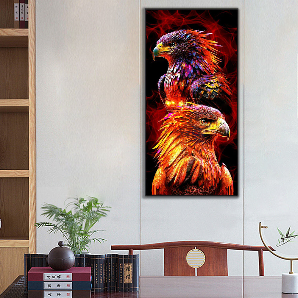 Flame Parrot - Full Round Drill Diamond Painting 40*80CM