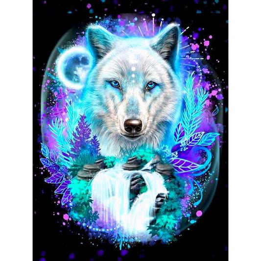 Colorful Wolf - Full Round Drill Diamond Painting 30*40CM