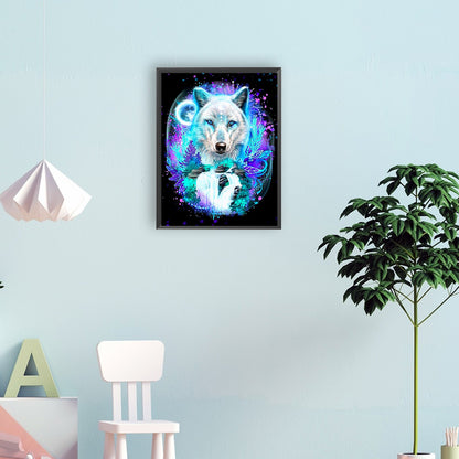 Colorful Wolf - Full Round Drill Diamond Painting 30*40CM