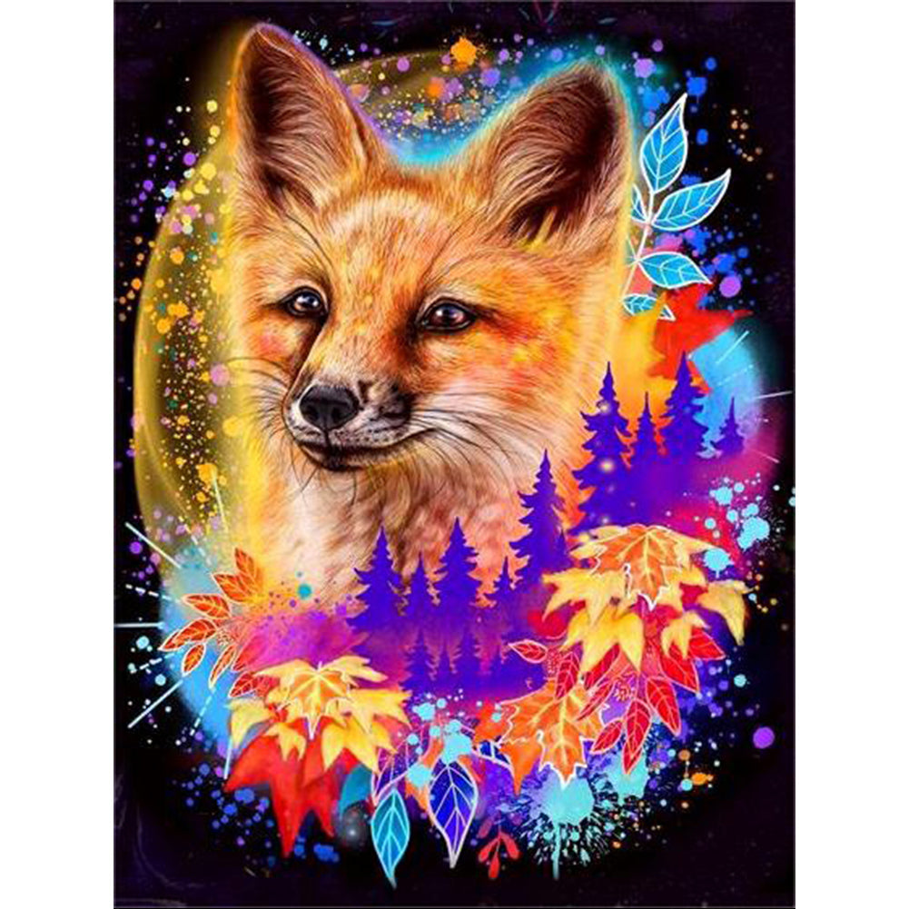 Colorful Fox - Full Round Drill Diamond Painting 30*40CM