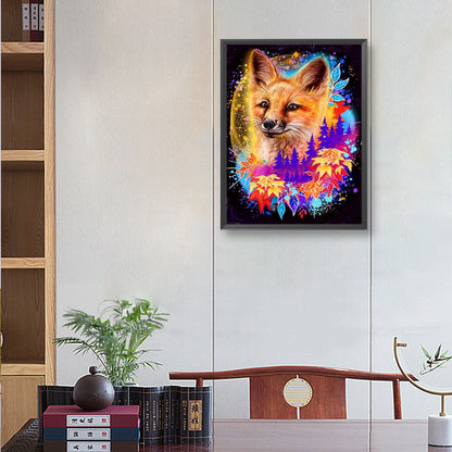 Colorful Fox - Full Round Drill Diamond Painting 30*40CM