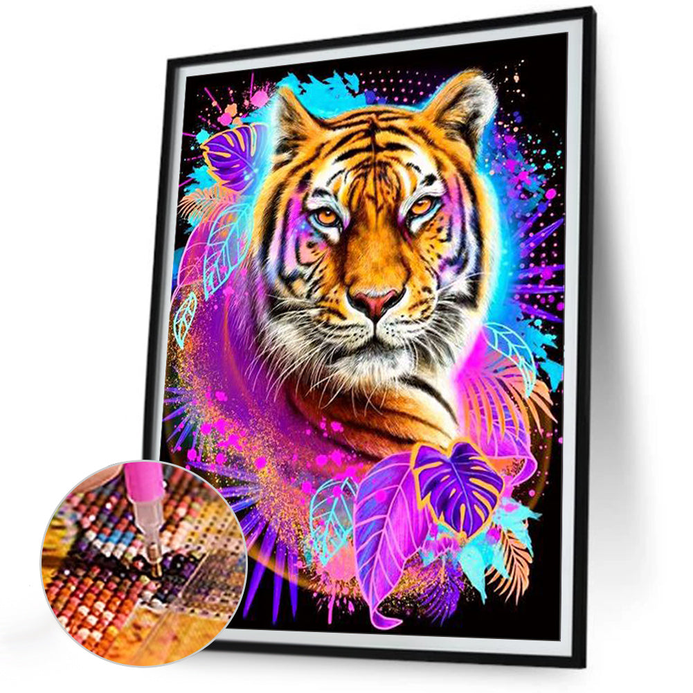 Colorful Tiger - Full Round Drill Diamond Painting 30*40CM