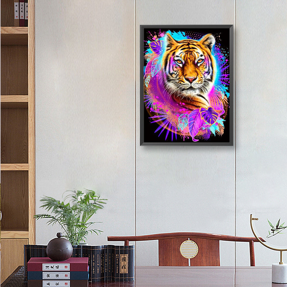 Colorful Tiger - Full Round Drill Diamond Painting 30*40CM