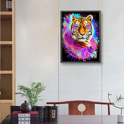 Colorful Tiger - Full Round Drill Diamond Painting 30*40CM