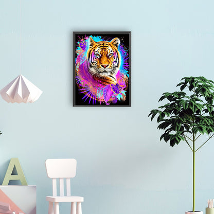 Colorful Tiger - Full Round Drill Diamond Painting 30*40CM
