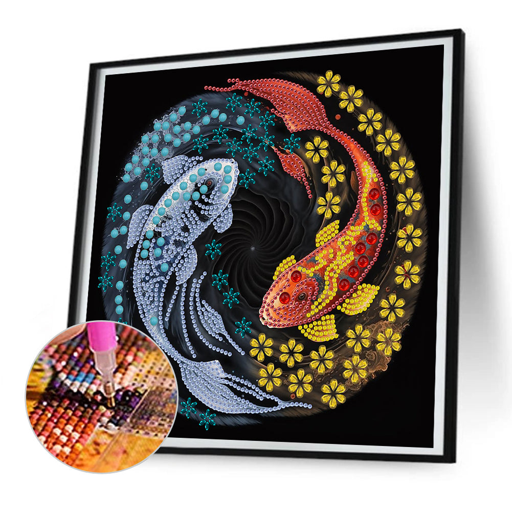 Tai Chi Yin Yang Fish - Special Shaped Drill Diamond Painting 30*30CM