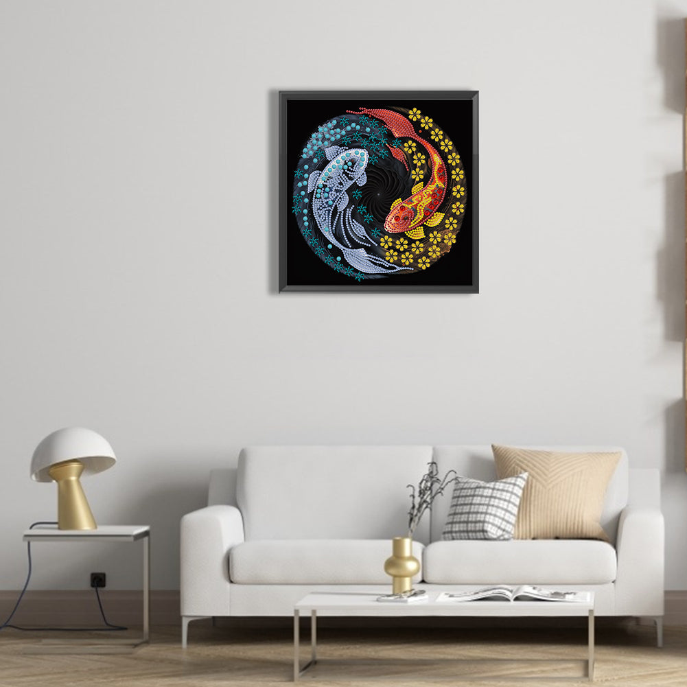 Tai Chi Yin Yang Fish - Special Shaped Drill Diamond Painting 30*30CM