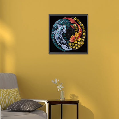 Tai Chi Yin Yang Fish - Special Shaped Drill Diamond Painting 30*30CM