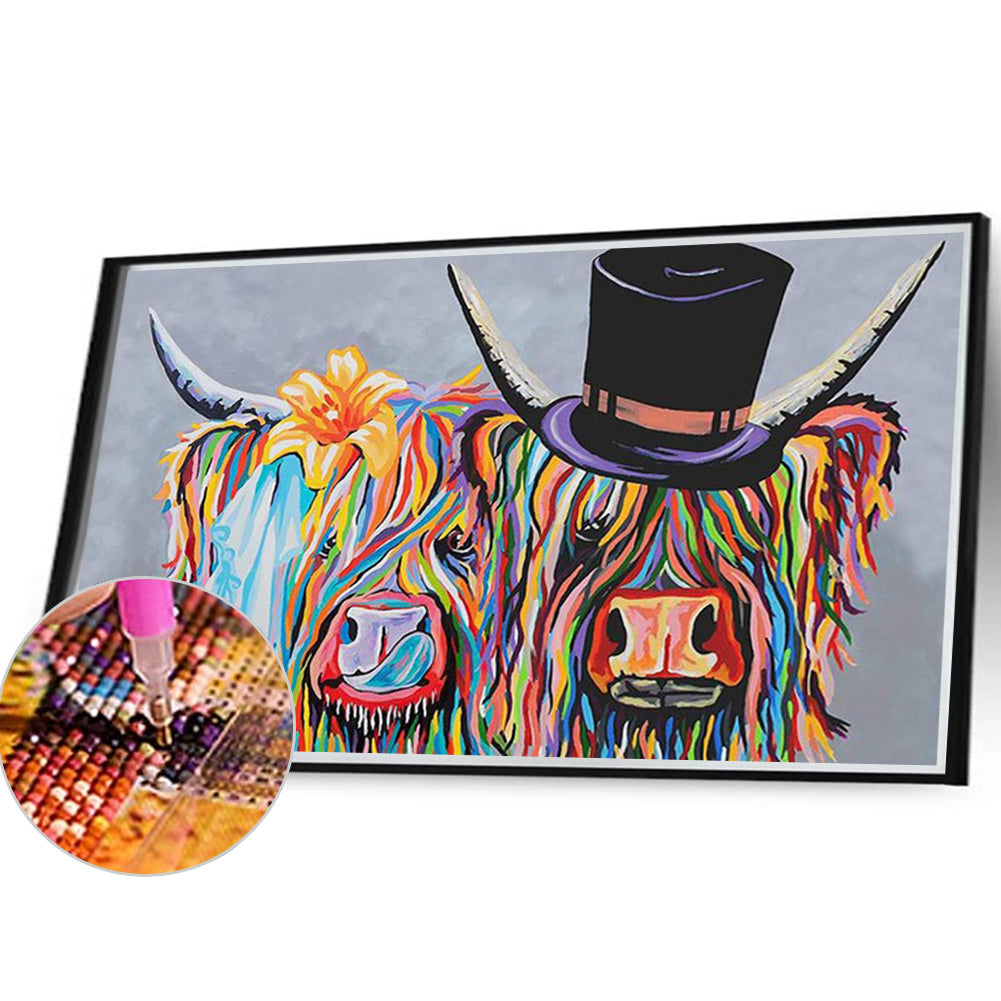Highland Yak - Full Round Drill Diamond Painting 40*30CM