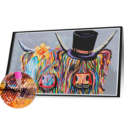 Highland Yak - Full Round Drill Diamond Painting 40*30CM