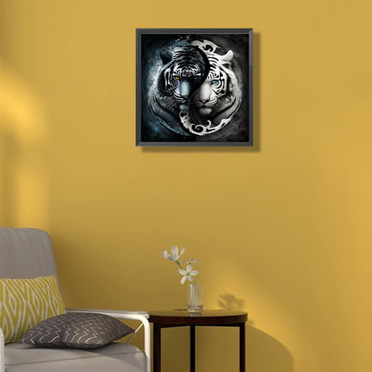 Tiger Yin Yang Diagram - Full Round Drill Diamond Painting 40*40CM